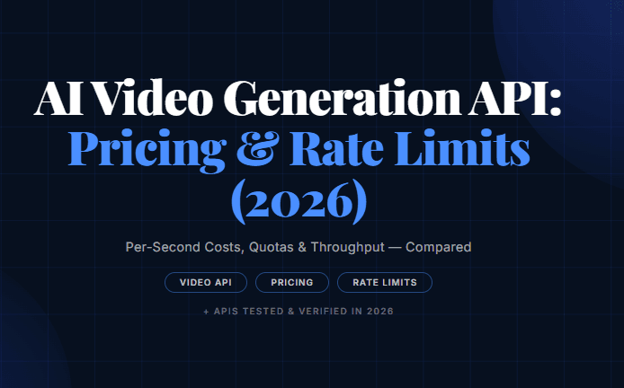 AI Video Generation API: Pricing and Rate Limits (2026)